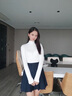 莫代爾打底衫女式秋冬氣質(zhì)半高領(lǐng)莫代爾修身長袖優(yōu)雅風(fēng)時尚上衣秋衣T恤 灰色 均碼80-130 曬單實(shí)拍圖