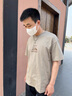 擇肯（ZEKEN）短袖t恤男士半袖夏季寬松大碼男裝體恤男純棉胖子加肥加大男款夏 卡其 3XL(體重_180-200斤) 曬單實(shí)拍圖