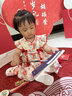 優(yōu)奇女童連衣裙夏季嬰兒衣服公主裙小女孩抓周歲女寶寶禮服夏季中國(guó)風(fēng) 國(guó)色天香裙 80cm 曬單實(shí)拍圖