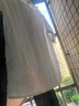 茵曼（INMAN）田園提花肌理春夏高檔白襯衫女V領(lǐng)氣質(zhì)短袖上衣 月牙白 S  曬單實拍圖