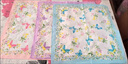 艾方鳥(niǎo)老式懷舊純棉手帕女士全棉汗巾印花大方巾薄款吸汗用老人手帕 蝶戀 淺粉 曬單實(shí)拍圖