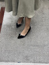Lily Wei黑色高跟鞋子大碼小碼女鞋春秋季新款赫本風(fēng)細跟尖頭配旗袍 黑色【跟高6cm】 36 (230mm) 曬單實(shí)拍圖