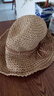 慕瑾繁飾草帽女夏天太陽(yáng)帽大沿可折疊卷邊遮陽(yáng)帽出游沙灘帽蝴蝶結休閑涼帽 淺咖色 均碼 曬單實(shí)拍圖