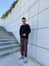 啄木鳥(niǎo)休閑褲男2024春秋款潮流百搭加厚燈芯絨束腳九分褲顯瘦寬松褲子男 8005咖色(常規款) XL 建議130-150斤 曬單實(shí)拍圖