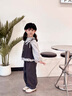 靚貝城堡兒童春秋季新款2025洋氣毛線(xiàn)馬甲三件套女童小香風(fēng)套裝女寶寶秋裝 灰色三件套 120cm 曬單實(shí)拍圖