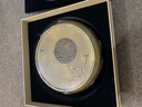 京也純黃銅彩繪圓茶盤高檔輕奢現(xiàn)代家用儲水小茶盤圓形功夫茶托干泡盤 燕來-手繪常喜銅茶盤 曬單實拍圖