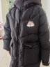 茵曼（INMAN）女童小彩虹中長(cháng)款紅色羽絨服冬新款90%含絨量保暖連帽外套中大童 黑色 140 曬單實(shí)拍圖