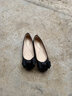瓢鞋女春秋季新品圓頭淺口單鞋女平底軟底工作鞋平跟婚鞋女平底小碼33大碼女鞋43 黑色 33 曬單實(shí)拍圖