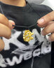 中國黃金（CHINA GOLD）黃金吊墜男士足金生肖龍柱吊墜本命年項鏈七夕生日禮物女生送男友 生肖龍項鏈 約3g【配黑繩】 曬單實拍圖