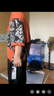 衣典零一（LEDIALYI）時(shí)尚氣質(zhì)減齡休閑褲套裝女2024夏季女裝新款中年哈倫褲子七分褲裝 桔色+黑褲子 L（建議114-125斤） 曬單實(shí)拍圖