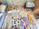 乖奇熊秋冬衛(wèi)衣兩件套女寶寶抓絨保暖休閑褲分體嬰兒衣服外出拜年套裝 米黃/可愛微笑 100 曬單實拍圖