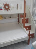 优漫佳 床儿童床上下铺床双层床高低床儿童房家具地中海实木框架子母床 (白)上下床+柜梯 1.35*1.9米 实拍图