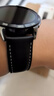 華為（HUAWEI）手表表帶原裝GT5 4 3 Pro GT2pro丨watch4pro watch3pro buds氟橡膠硅膠男士款腕帶 尖尾真皮小牛皮【曜石黑】22mm盒裝 曬單實(shí)拍圖