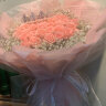 琐拉鲜花速递红玫瑰花束求婚生日礼物送女友全国同城花店配送 33朵粉玫瑰花束—满天星款 实拍图
