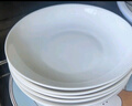 潔雅杰陶瓷盤家用白瓷盤子8英寸中式釉下彩餐盤菜盤湯盤微波爐可用6只裝 曬單實拍圖