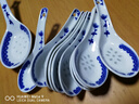 陶瓷湯勺調羹勺子景德鎮青花玲瓏勺陶瓷餐具 老式懷舊 湯勺 小調羹（10個(gè)） 曬單實(shí)拍圖