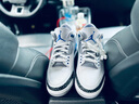 耐克（NIKE）【嚴選好物】bebe8 Air Jordan 3  AJ3 爆裂紋男女休閑運動籃球鞋 【小閃電藍】CT8532-145 40.5 曬單實拍圖
