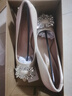 卡帝樂(lè )鱷魚(yú) CARTELO 細跟高跟鞋女水晶尖頭婚鞋 KCC-2022-5 杏色(7cm) 39  曬單實(shí)拍圖
