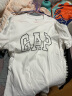 Gap夏季爆款男女装2024夏新款撞色logo圆领短袖T恤纯棉544465 白色 175/96A(L) 亚洲尺码 晒单实拍图