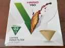 HARIO日本进口V60手冲咖啡滤纸过滤纸滤网滤袋咖啡机滤纸盒装100枚02号 实拍图