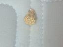 明牌珠寶  足金古法黃金鏤空花絲蓮蓬吊墜AFC0669工費100 足金吊墜 約1.24克 曬單實(shí)拍圖