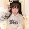 柯蘭娜半拉鏈polo領(lǐng)正肩衛(wèi)衣女春秋新款國風(fēng)長袖t恤上衣冬 花灰色（常規(guī)） L 【建議110-130斤】 曬單實(shí)拍圖