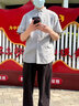 東楓純棉短袖襯衫男簡(jiǎn)約百搭休閑外套男時(shí)尚舒適透氣襯衣男潮 白色 L 曬單實(shí)拍圖