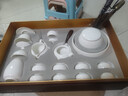 衡儒羊脂玉功夫茶具套裝家用德化白瓷蓋碗泡茶杯茶壺辦公室會(huì )客廳  羊脂玉側把壺16件大套裝 曬單實(shí)拍圖