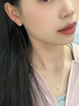 中國黃金（CHINA GOLD）小方塊黃金耳釘女足金耳飾金飾生日禮物送女友老婆結婚紀念實(shí)用禮 足金小餅干耳釘 曬單實(shí)拍圖