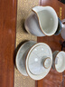 龍泉茶具青瓷三才蓋碗茶杯大號(hào)龍泉手工月白冰裂陶瓷泡茶功夫茶具單個(gè)家用禮盒裝手抓壺哥窯 白色 曬單實(shí)拍圖