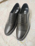 木林森男鞋三接頭皮鞋男真皮商務(wù)正裝透氣執勤校尉軍皮鞋職業(yè)工作西裝鞋 MLS9702黑色（平跟套腳款） 40碼（標準皮鞋碼） 曬單實(shí)拍圖