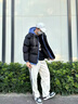 安初夏棉衣男士休閑套裝冬季外套潮流新款棉服穿搭配學(xué)生衣服男裝三件套 黑色棉衣+加絨白色衛衣+加絨黑褲 XL 曬單實(shí)拍圖