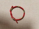 金石靈普陀山五彩繩本命年紅繩手鏈男女款手工編織情侶七夕情人節禮物 伸縮款適合手腕14-19cm佩戴 曬單實(shí)拍圖