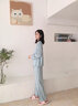 有棵樹植物停螨衣月子服孕婦哺乳睡衣女春季棉產(chǎn)后家居服 天藍(lán) M 曬單實(shí)拍圖