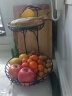 林家小子水果盘客厅家用现代简约北欧风轻奢创意铁艺多层水果篮干果盘糖果 双层黑色 实拍图
