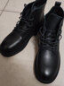 潮讀（Chaodu）真皮短靴女2025秋冬新款馬丁靴英倫風(fēng)皮靴加絨女靴高幫皮鞋馬丁鞋 黑色系帶【單里款】 38 曬單實(shí)拍圖