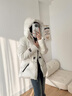 高梵黑金鵝絨服女王4.0五格羽絨服女新款短款修身顯瘦氣質(zhì)白色短外套 高定皇家白 S 90-100斤 飛天鵝絨211g 曬單實(shí)拍圖