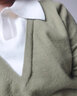 歐莎（OSA）知性假兩件Polo領(lǐng)針織衫女疊穿內(nèi)搭毛衣上衣高智感穿搭2025秋新款 綠色 S 曬單實(shí)拍圖