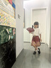 迪士尼（Disney）馬面裙女童漢服兒童短款夏季古裝春秋新中式女孩短裙兒童套裝裙子 酒紅色短裙加短-袖 120 曬單實(shí)拍圖
