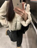 沐霓春季深灰色闊腿褲女高腰垂感休閑糯米褲寬松慵懶松弛感褲子 深灰色 常規(guī) S 曬單實拍圖