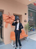 簡(jiǎn)蜓職業(yè)裝套裝女工作服外套春秋新款高級西裝酒店經(jīng)理大學(xué)生面試正裝 藏青色西裝+白襯衫+褲子 M 【90-97斤左右】 曬單實(shí)拍圖