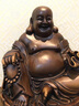 歐柏歷  彌勒佛擺件實木雕刻新中式家居客廳玄關(guān)店鋪裝飾擺件 中號彌勒佛(長25*高28約14斤) 曬單實拍圖