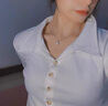 海卡依18金K項(xiàng)鏈女玫瑰金項(xiàng)鏈吊墜紀(jì)念日520情人節(jié)生日禮物送老 星芒雪花吊墜+金項(xiàng)鏈 曬單實(shí)拍圖