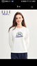 ELLE ACTIVE簡(jiǎn)約印花針織長(cháng)袖初秋氣質(zhì)運動(dòng)休閑百搭舒適圓領(lǐng)套頭長(cháng)袖T恤 白色 2XL 曬單實(shí)拍圖