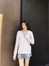 棉致戶(hù)外冰絲防曬衣女夏季新款帶帽顯瘦防曬服速干薄款透氣修身外套 玉石白可拆卸帽檐+帽繩【女26】 M 80-95斤【女款】 曬單實(shí)拍圖
