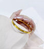 中國黃金（CHINA GOLD）足金星點(diǎn)手鐲女新款鐲子金手環(huán)紀念生日禮物送女友老婆教師節禮物【空心加厚】54圈口 約5.4g 曬單實(shí)拍圖