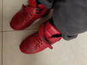 啄木鳥(niǎo)品牌真皮媽媽棉鞋2026年春秋新款軟平底休閑高幫女皮鞋加絨馬丁靴 紅色 6635款偏小 38 曬單實(shí)拍圖