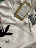 花花公子（PLAYBOY）短袖T恤男潮流2025春夏季男士體恤打底衫圓領(lǐng)上衣男裝 白色 2XL 曬單實(shí)拍圖