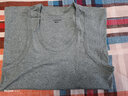 三槍背心男純棉夏季羅紋彈力健身全棉背心純色打底衫男士汗衫 淺麻灰+淺麻灰 L 曬單實(shí)拍圖