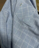 皮爾卡丹（pierre cardin）棉麻真口袋男士長(zhǎng)袖襯衫寬松免燙抗皺亞麻襯衣中老年格子衫易穿搭 2283.藍(lán)色【棉麻-條紋襯衫】 170/L建議120-140斤 曬單實(shí)拍圖